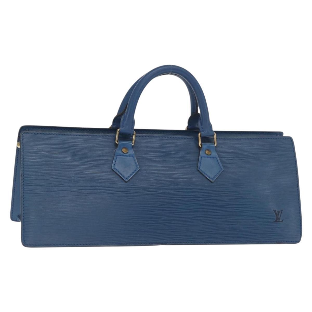 Louis Vuitton Epi Sac Triangle Hand Bag Blue M52095 Lv Auth 152226